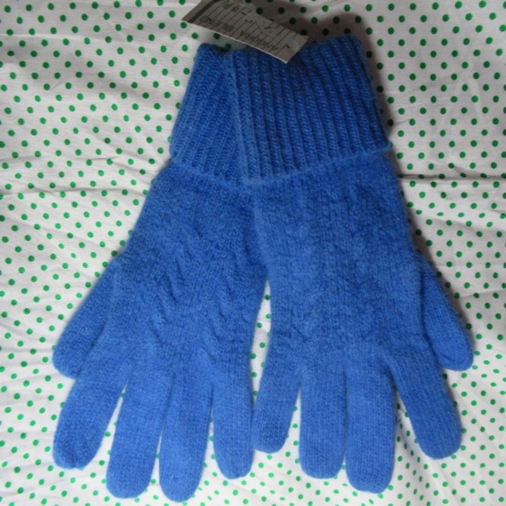VINTAGE 90s 70% lambswool 20% angora winter gloves